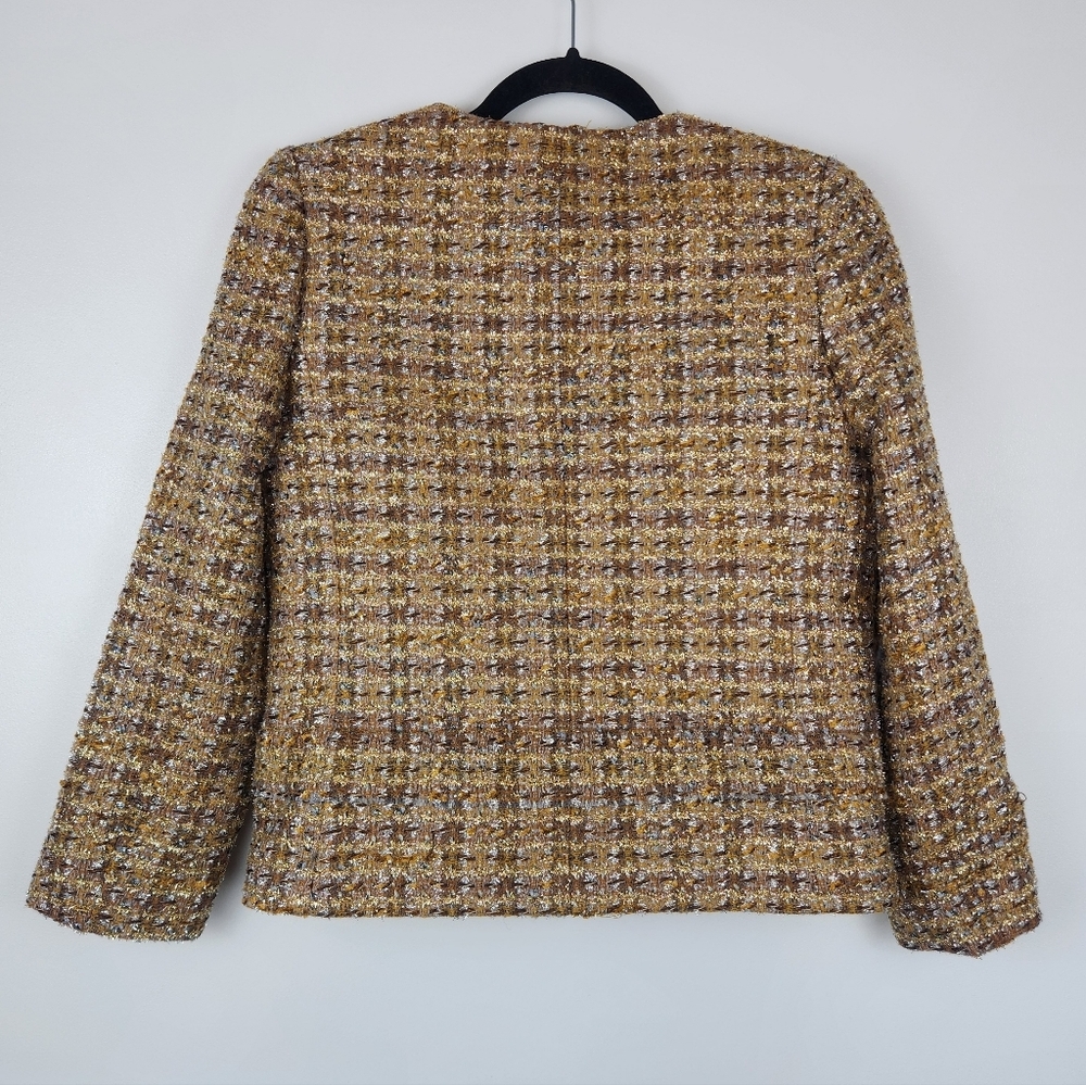 J. Crew Collection Metallic Tweed Lady Jacket - Size 2 - Picture 2 of 10